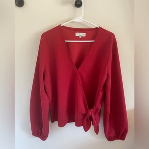 Madewell Texture and Thread Crepe Wrap Top